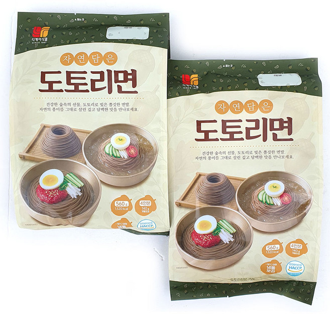 새마원 냉동 75% 도토리면 (140g-4개입 4인분) 도토리 막 국수 면, 2개, 560g