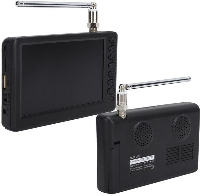 디지털 텔레비전 휴대용 TV LEADSTAR 플러그 5 인치 ATSC 자동차 캠핑 주방용