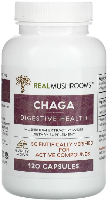 리얼머쉬룸스 차가버섯 다이제스티브 헬스 캡슐 120정, 1개 - 쿠팡