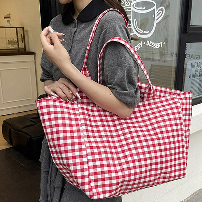 글램디브 뉴러뷰린 대학생가방 깅엄 숄더백 A2001