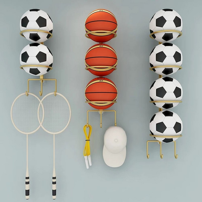 벽걸이 농구공 정리함 보관 거치대 진열 축구공 철제 랙