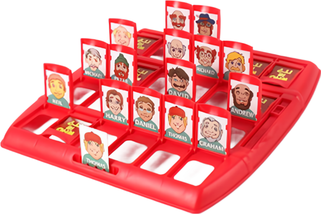 BAI OU TOYS 猜猜我是誰益智桌遊, 紅色，藍色, 1個
