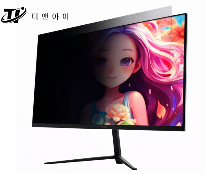 티앤아이 국내제작 PriAG 모니터 부착식 사생활보호 블루라이트차단 보안필름, 1개, 24인치