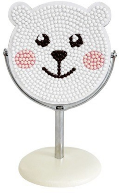 (TD) 곰돌이 보석십자수 스탠드 거울 - 1인세트, 단품