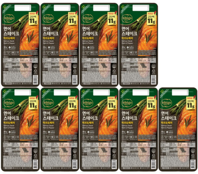 CJ 비비고 연어 스테이크 60g x9개, 9개