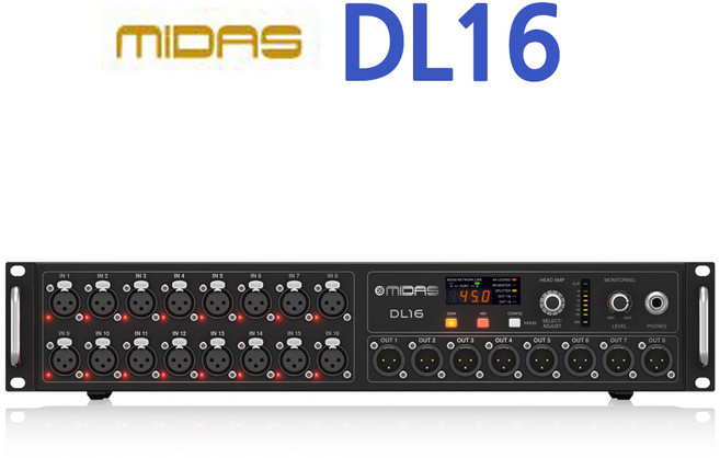 마이다스 DL16 / MIDAS DL-16 / 디지털믹서 스테이지 I/O박스