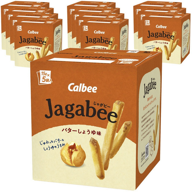 Calbee 卡樂比 加卡比薯條 奶油醬油風味, 12盒, 75g