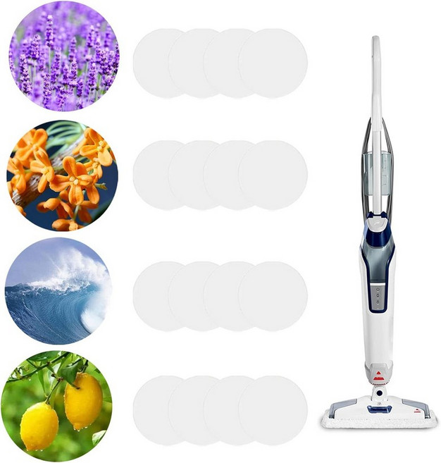 비셀 파워프레시 및 심포니 시리즈와 호환되는 16팩 스팀 걸레 향기 디스크 1940 1806 1132 모델에 적합, 16 Pack