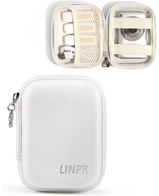 캠코리용 디지털 카메라 케이스 코닥 픽스프로 FZ45/FZ55 캐논 IXUS 285 HS 레크란 액세서리용 메쉬 포켓이 있는 소형 여행용 홀더 SD 카드 화이트, White