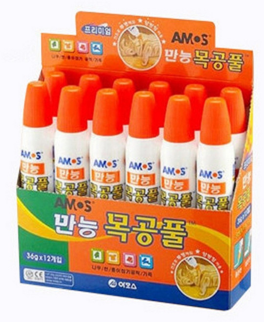 만능목공풀 아모스 목공풀 36g (12개 1세트) 대용량