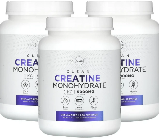 타입제로 클린 크레아틴 모노하이드레이트 1 kg TypeZero Clean Creatine Monohydrate Unflavored 1kg, 3개 - 쿠팡