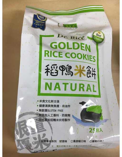 Dr. Rice 稻鴨米餅 點心 25小包入 無麩質, 1個