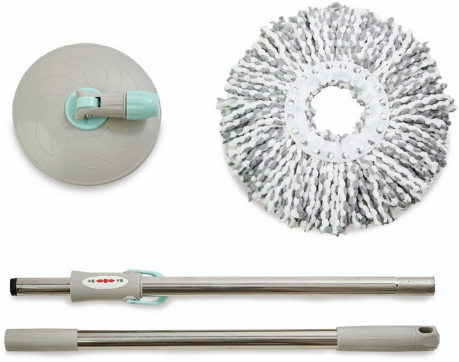 마켓피엘 회전 물걸레 밀대 + 극세사걸레, 1세트