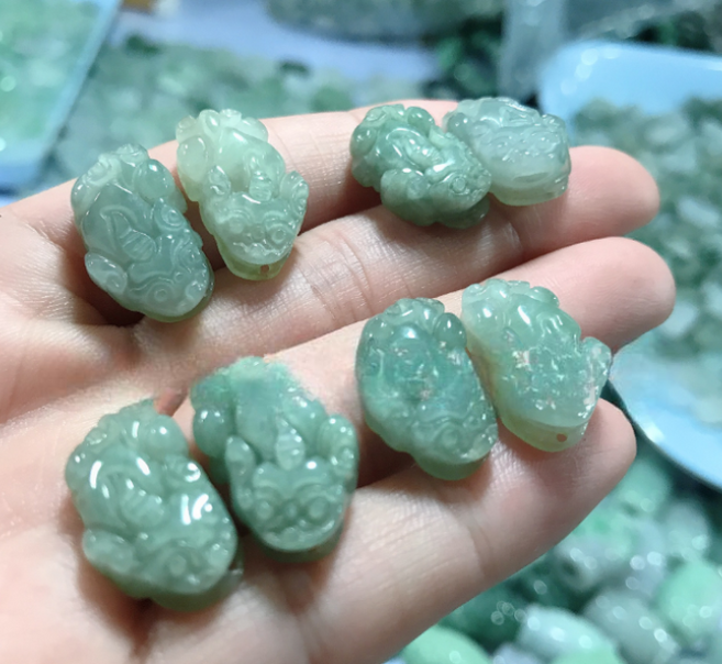 뚱보 청옥 비휴 피슈 팔찌 부자재 팬던트, 2개, 피슈 청옥팬던트