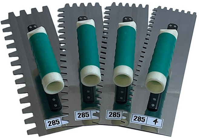 (다인공구) 왼손용 타일 갈갈이 압착고대 본드 톱니고대 흙손 타일공구, 왼손용 300(2호), 1개