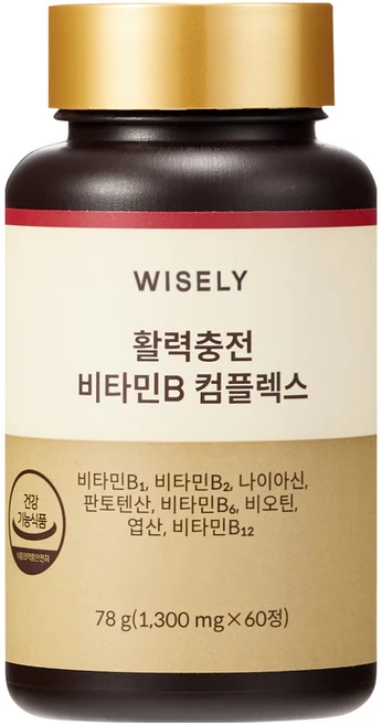 와이즐리 활력충 비타민B 컴플렉스, 1개, 60정 - 쿠팡