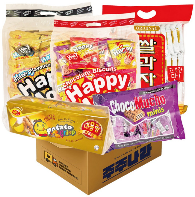 주주나라 대용량 간식 세트 사무실 탕비실 벌크 과자 간식박스