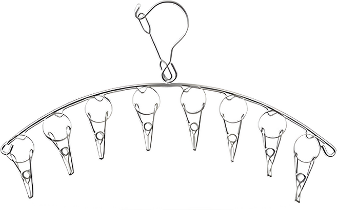 JSL 스테인리스 집게 양말 건조대 8클립