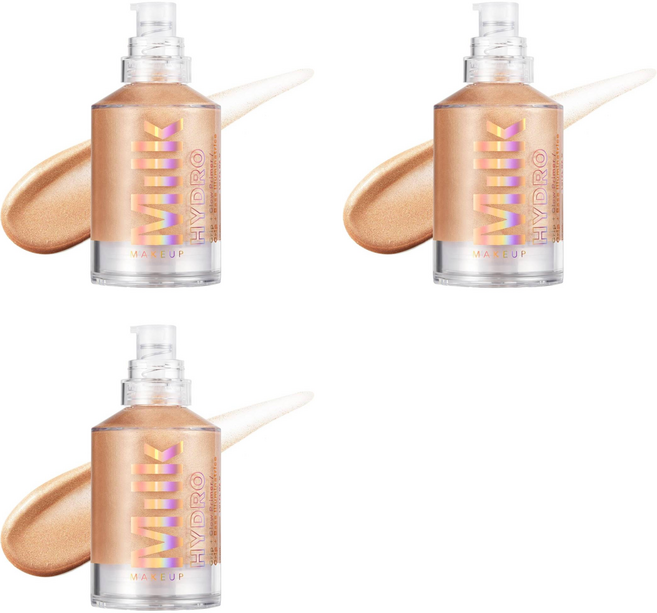 밀크 메이크업 하이드로 그립 앤 글로우 프라이머 1 oz 3팩, 3개