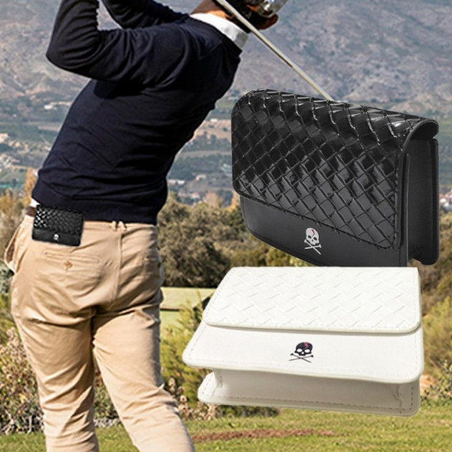 골프 소품 거리측정기 클립형 케이스 파우치 벨트형 가방, 화이트