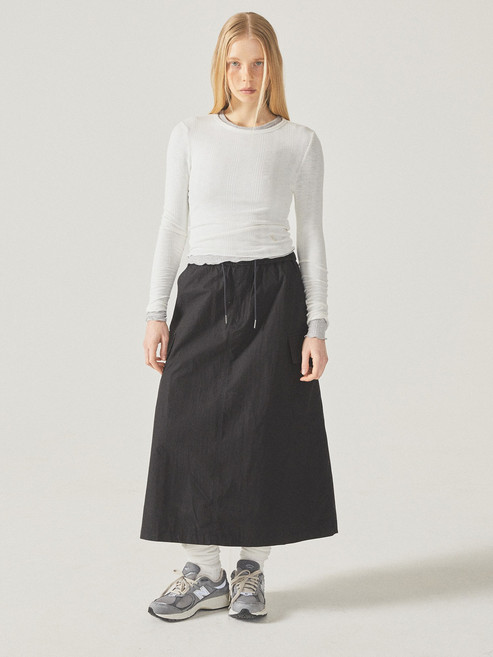 [AK수원점] [후아유] 여성 Nylon Cotton Cargo Long Skirt WHWHF2552F