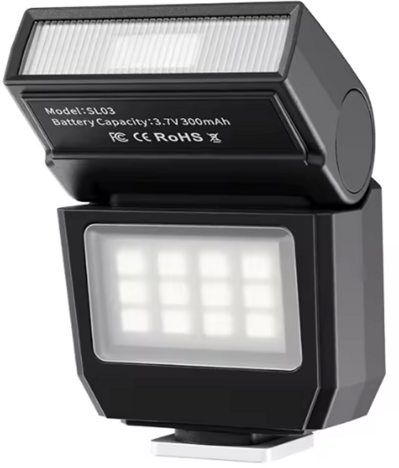 울란지 SL03 미니 카메라 플래시 라이트 스피드 라이트, 블랙