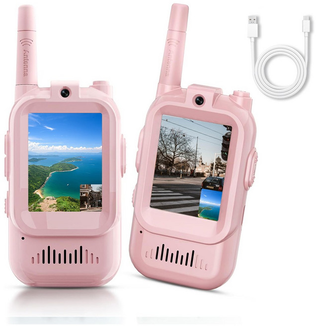 FDUCE 인터컴 무전기 DJ05 2개입, 1개, 핑크