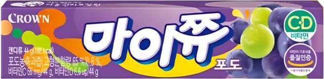 [크라운] 마이쭈 포도, 44g, 1개
