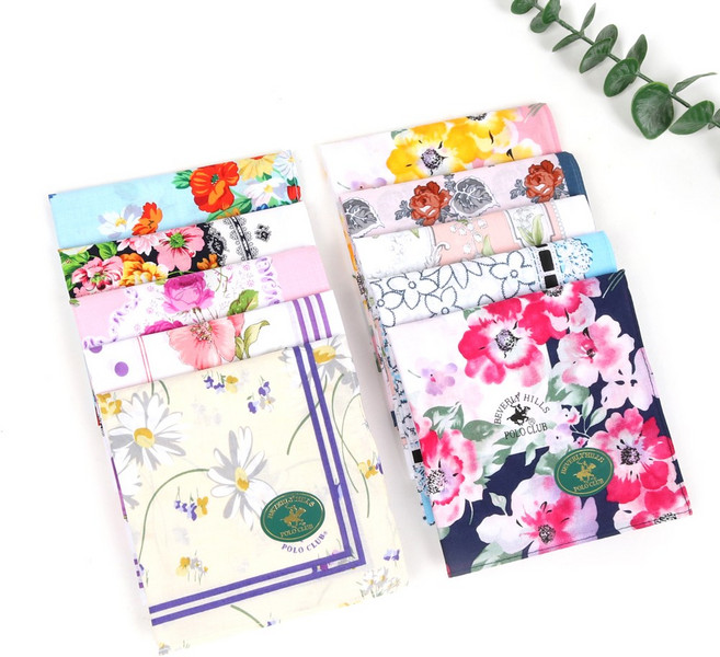 비버리힐스폴로클럽 여성용 손수건 10장 선물세트 순면 고급손수건 개별포장