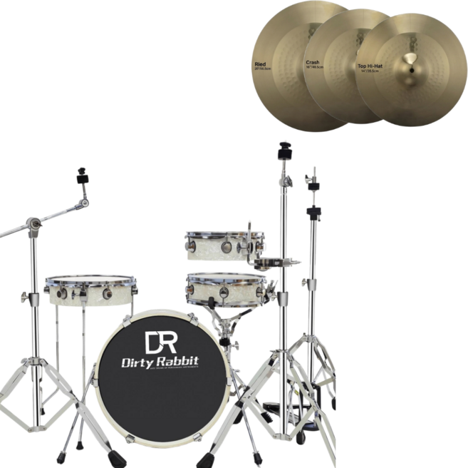 이스턴 코리아 DR STREET 드럼 세트 4기통 공연 합주 버스킹 라이브, 1세트, 크리스탈 화이트