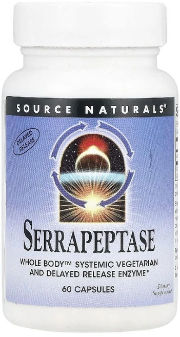 소스내추럴스 세라펩타제120000SPU Serrapeptase 캡슐 60정, 60개 - 쿠팡