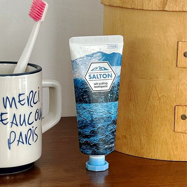 SANS 프리미엄 천연 소금 식약처 인증 솔트온 치약, 1개, 80g