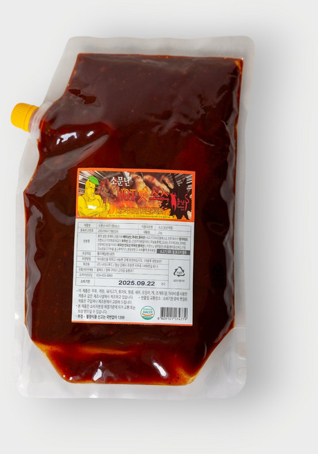 소문난 HOT 핫소스 2kg 매운맛 양념소스 불닭소스, 1개