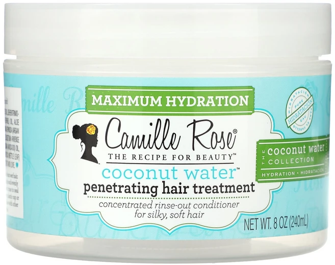 Camille Rose 코코넛 워터 침투력이 있는 헤어 트리트먼트 강력한 보습 효과 240ml(8oz), CamilleRose코코넛워터침투력이있는헤어트리트먼트강, 1개, 240ml - 쿠팡