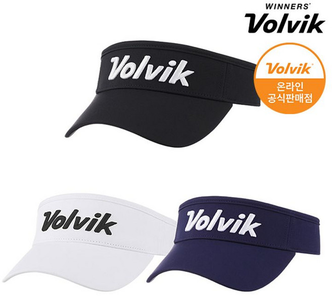 볼빅 VBDB 시그니처 남성 바이저 썬캡 골프모자, 블랙화이트, 1개