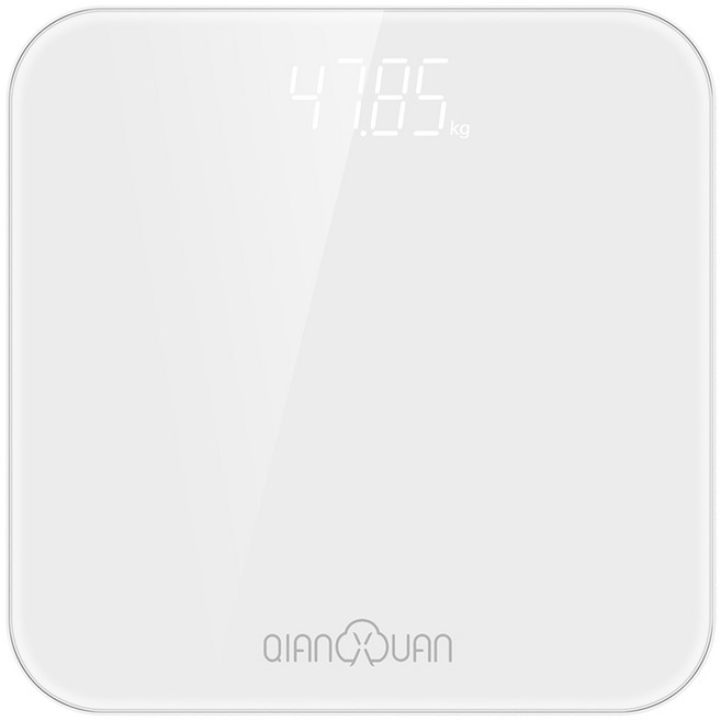 천선 체중계 현대적인 디지털 가정용 크리스마스와 새해 선물, 흰색, 1개, 단색