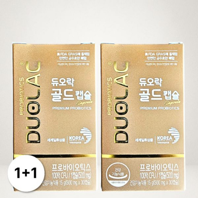 1+1 듀오락 골드 캡슐 프로바이오틱스 30포 2박스 601237