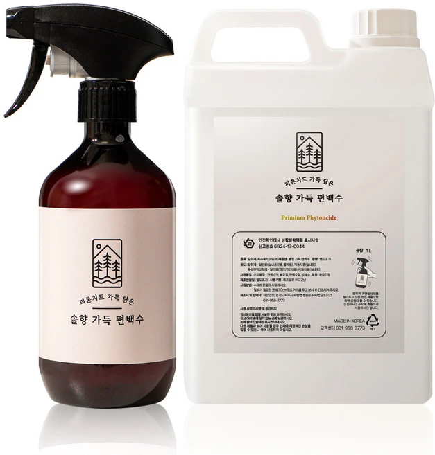 솔향가득 잎편백수 천연 피톤치드 원액 스프레이 + 스프레이 공병, 1개, 2L - 쿠팡
