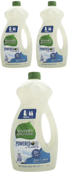 세븐스제너레이션 내추럴 디쉬 리퀴드 주방세제, 1.47L, 3개