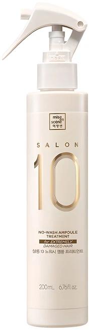 미쟝센 살롱10 노워시 앰플 트리트먼트 극손상 모발용, 200ml, 1개 - 쿠팡