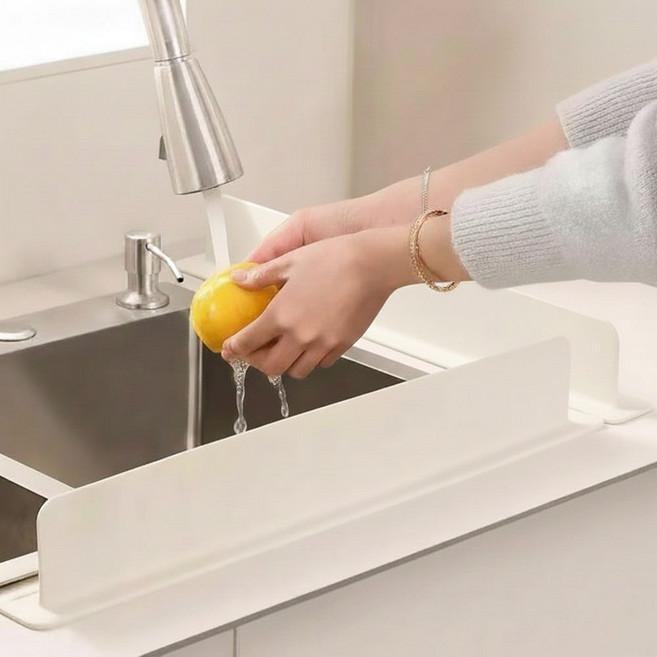 두두타운 싱크대 실리콘 물막이, 베이지, 1개