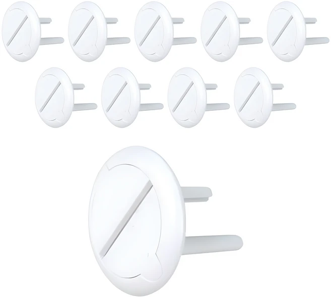 코텍스 원터치 콘센트 안전커버 날개형 10p, 화이트, 1세트 - 쿠팡