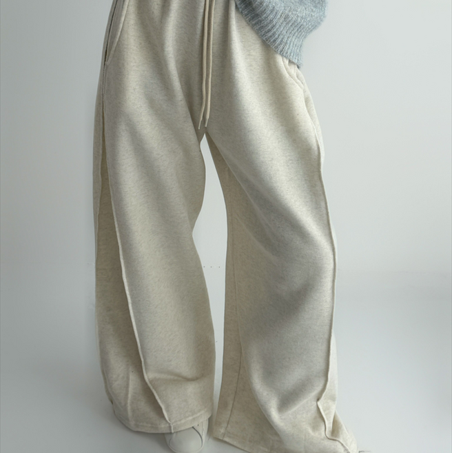 제이블롭 소프트 브리즈 팬츠 와이드 기모 팬츠 국내제작