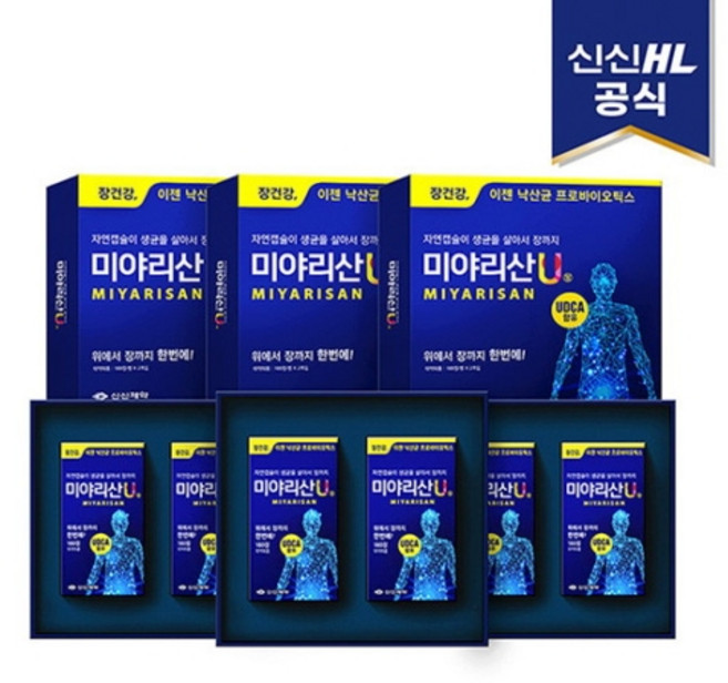 미야리산U 420정 낙산균 UDCA, 6개, 180정