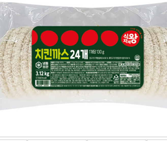 식자재왕 치킨까스, 1개, 3.12kg