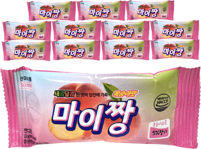 선미 복숭맛 캔디, 22g, 12개
