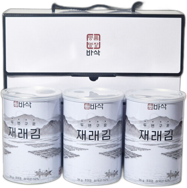 갓 구운 명품 재래김 선물세트 입 (X), 3개