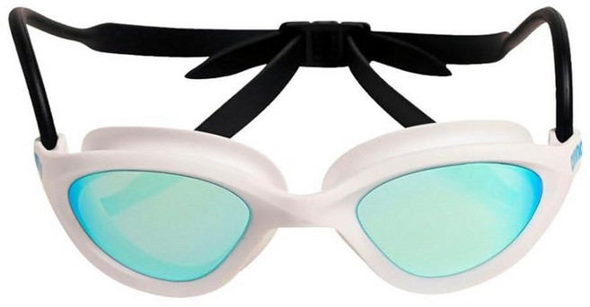 ARENA 아레나 유니 365 수영 고글 피트니스 수영용 편안한 김 서림 방지 방수 디자인 비미러 렌즈 랩 남성 여성용 스모크 딥 그린 블랙 277021, Mirror Lens, Blue/White/Black