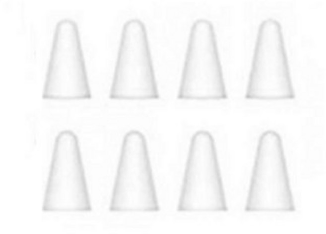 텐브릿지 무소음 애플펜슬펜촉 팁 커버 케이스 애플펜슬펜촉, 화이트, 8개