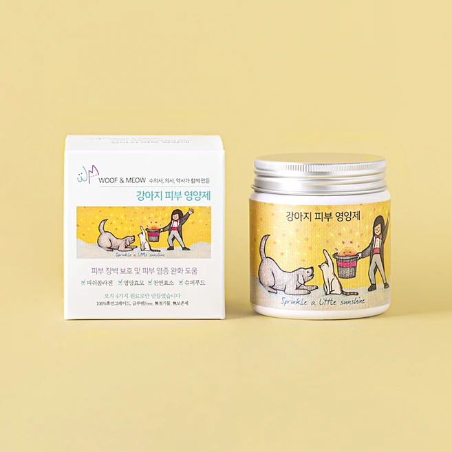 우프앤먀오 강아지 피부 영양제 60g, 피부/피모, 1개 - 쿠팡